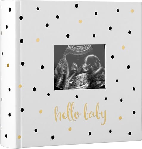 Pearhead Hello Baby - Álbum de fotos para bebé, libro de recuerdos para nuevos y futuros padres, accesorio para bebé de género neutro, regalo ideal