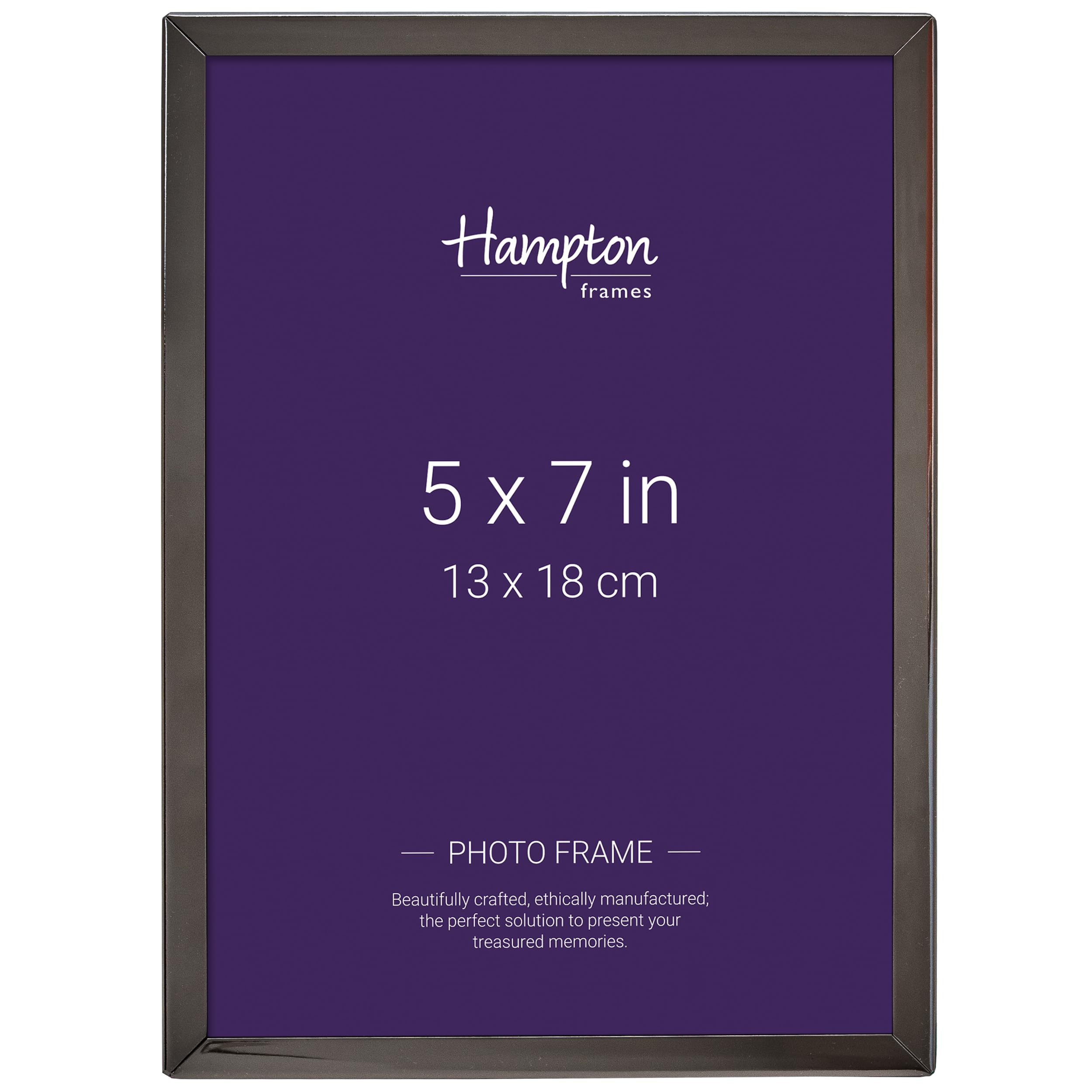 Hampton Frames KINGSBRIDGE Picture Frame, Black, 5x7 (13x18cm)