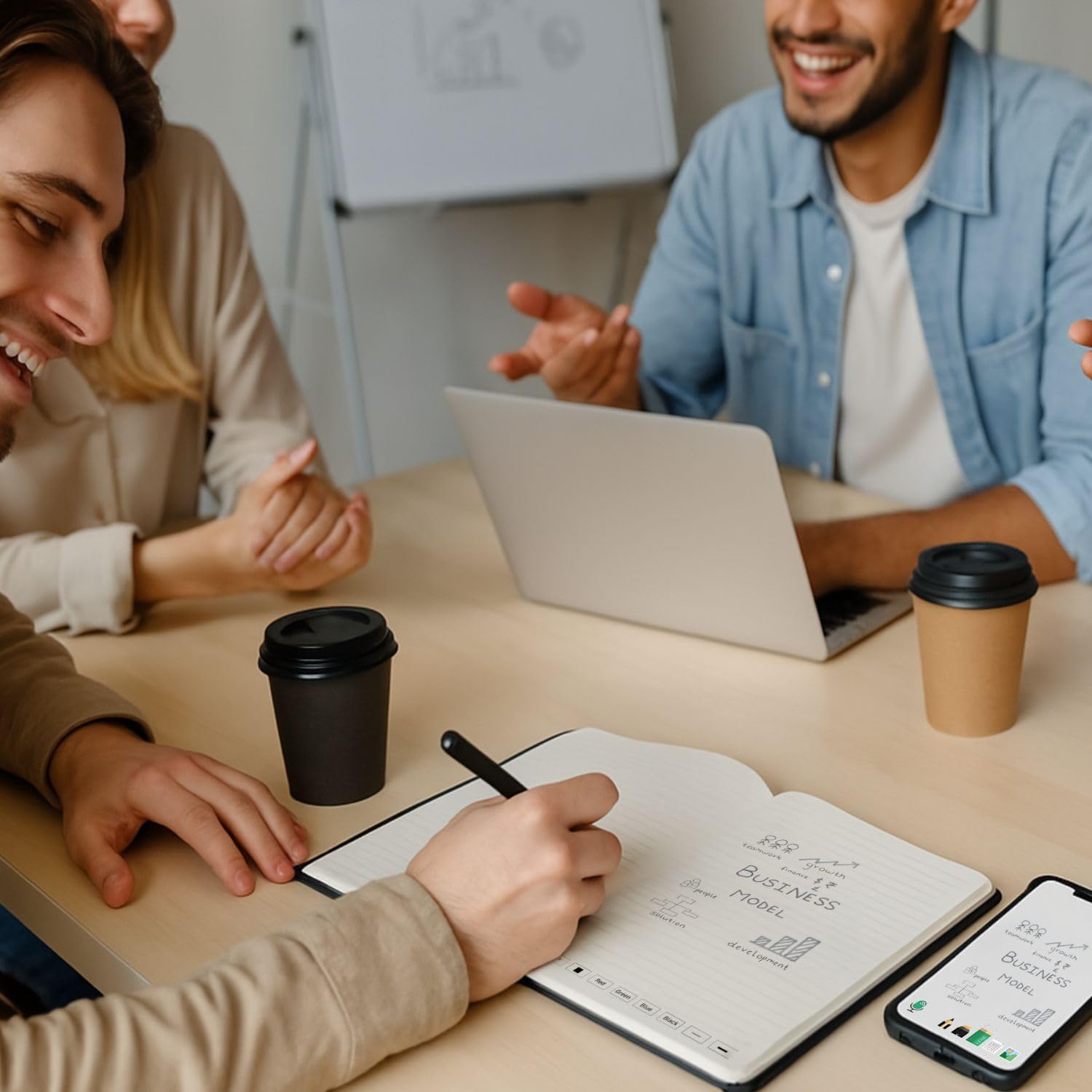 SyncPen Set di penne digitali per notebook, Bluetooth, OCR, registrazione audio e archiviazione cloud gratuita, perfetto per appunti e disegno, compatibile con iOS e Android