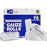 Gauze Rolls Pack of 72 - Premium Quality Lint and Latex-Free 4 inches x 4.1 Yards Conforming Stretch Bandages Designed for Effective Wound Care & Comfort - Ideal for use as a Mummy wrap