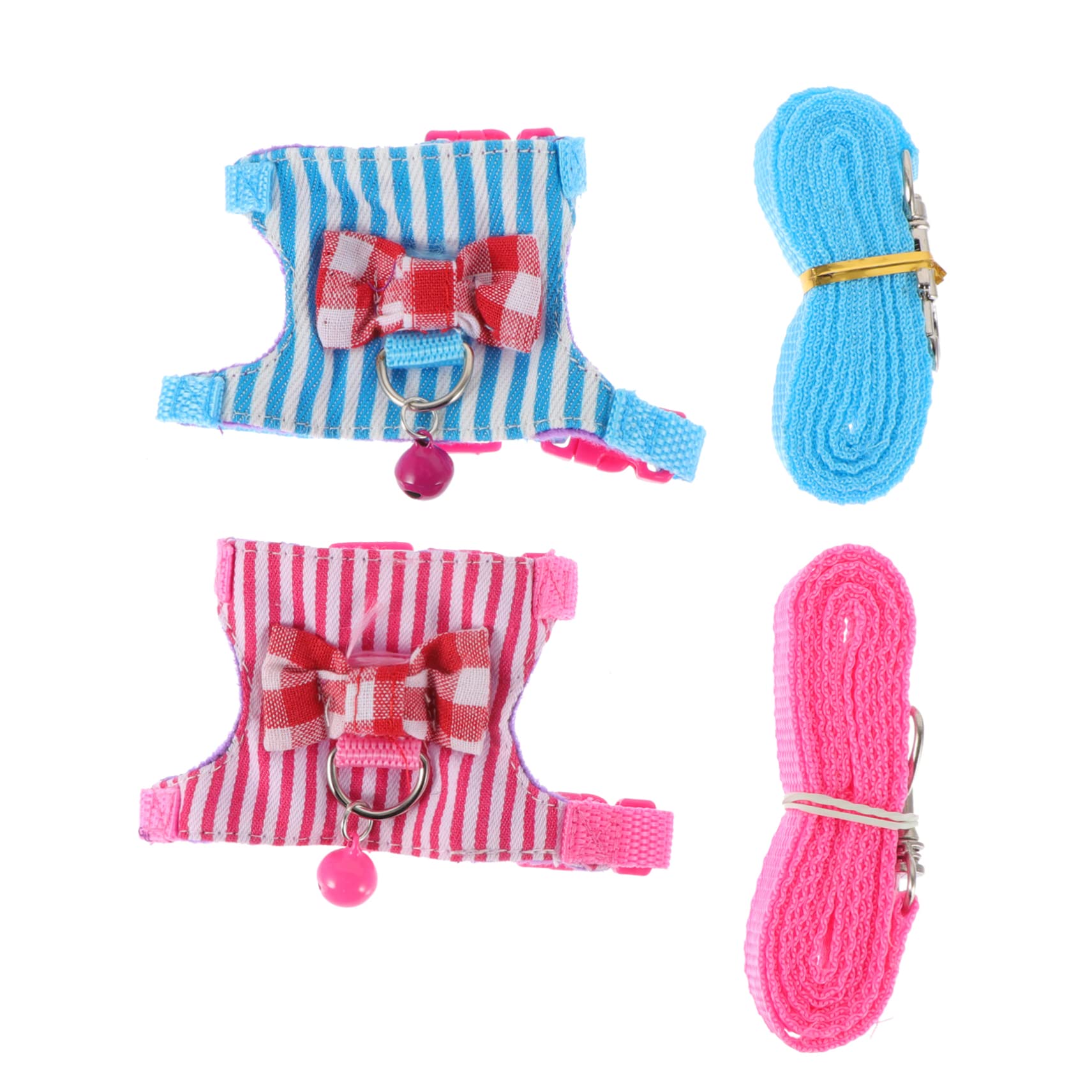 POPETPOP 2 Sets Decorative Rat Leash Rat Harness Comfortable Chinchilla Accessory for Daily Wear Theme Parties Lightweight Breathable Stylish Design Stripes