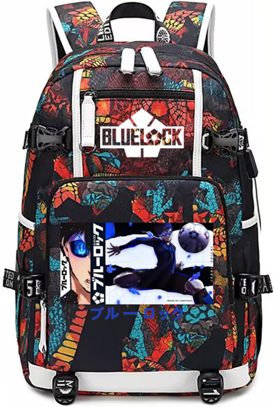 ISaikoy Anime BLUE LOCK Backpack Isagi Yoichi School Bag Bookbag Schoolbag Laptop Bag Rucksack with USP Port 10