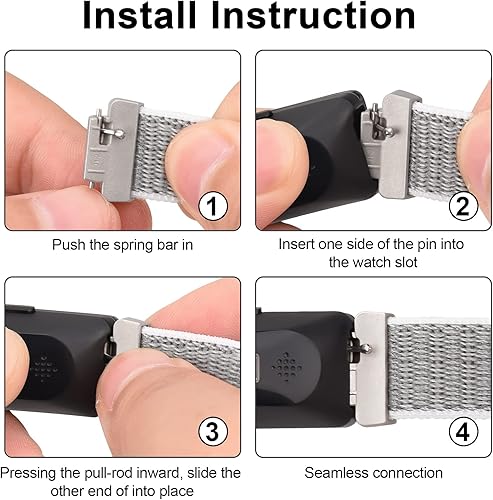 Miniatura 10 de Correa de nailon para Fitbit Inspire 3 bandas para mujeres y hombres, correa deportiva de repuesto compatible con Fitbit Inspire 3 Smartwatch