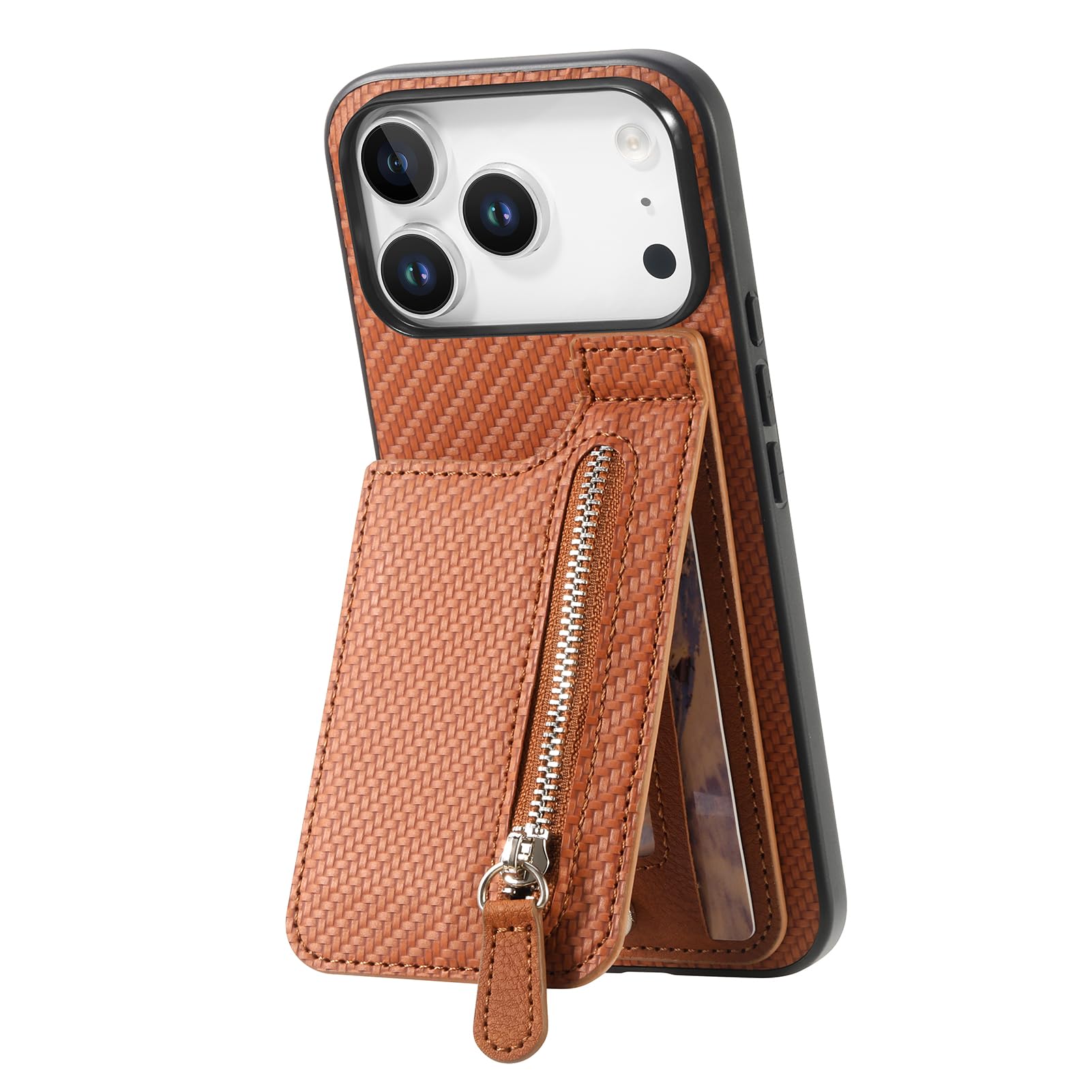 Pochette portefeuille pour iPhone 17 Pro Max antichoc avec zip SDL - 8