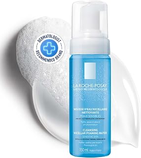 La Roche-Posay Foaming Cleanser Micellar Water 150ml - Removes makeup from eyes, face & lips. Cleans skin while maintainin...