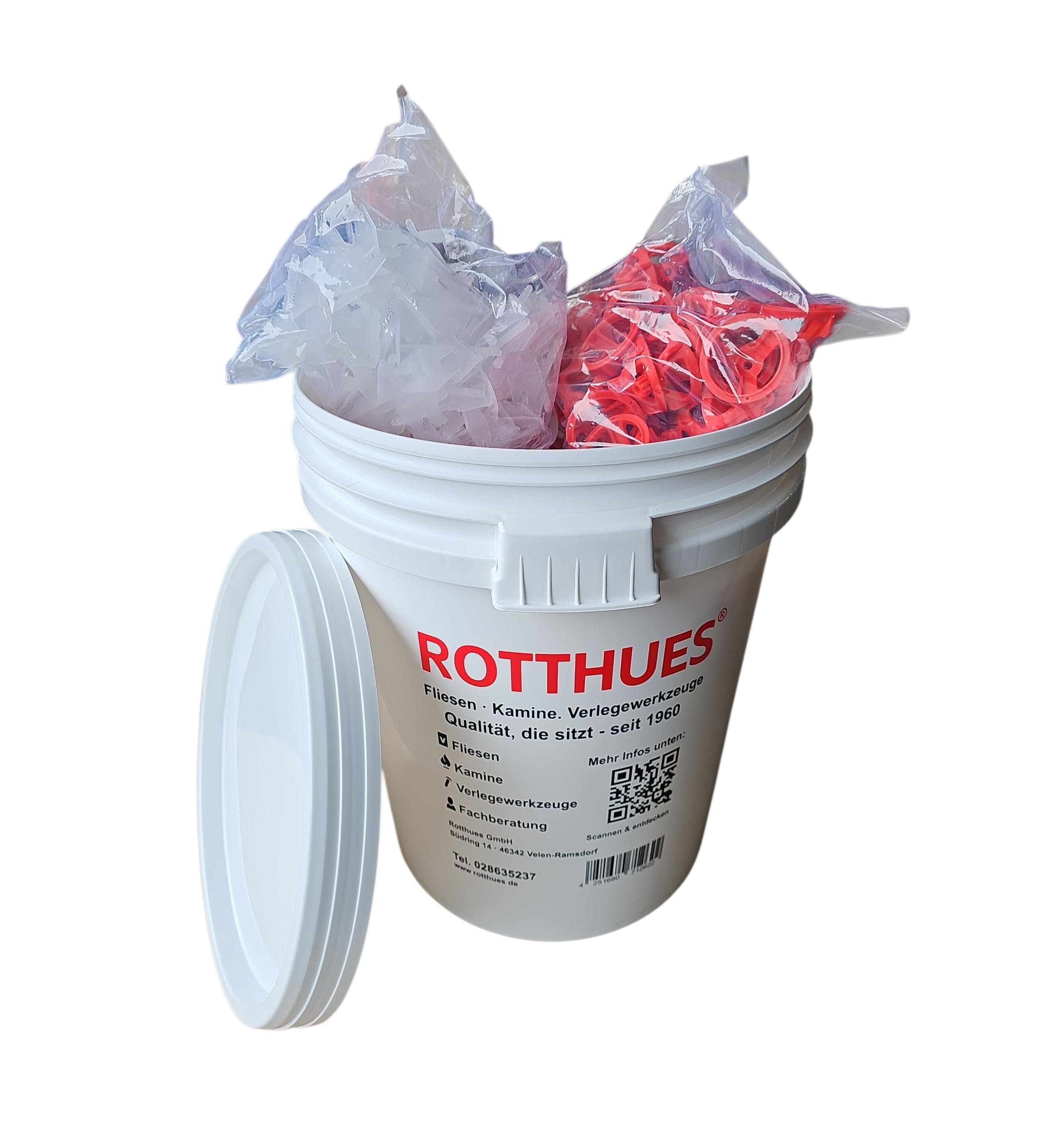 Fliesen Nivelliersystem Premium-Kit 3–25 mm Fliesenstärke – für Wand, Boden & Terrassenplatten | 3 mm Fugenstärke | 600 Gewindelaschen & 200 Drehhauben | für XXL & großformatige Fliesen