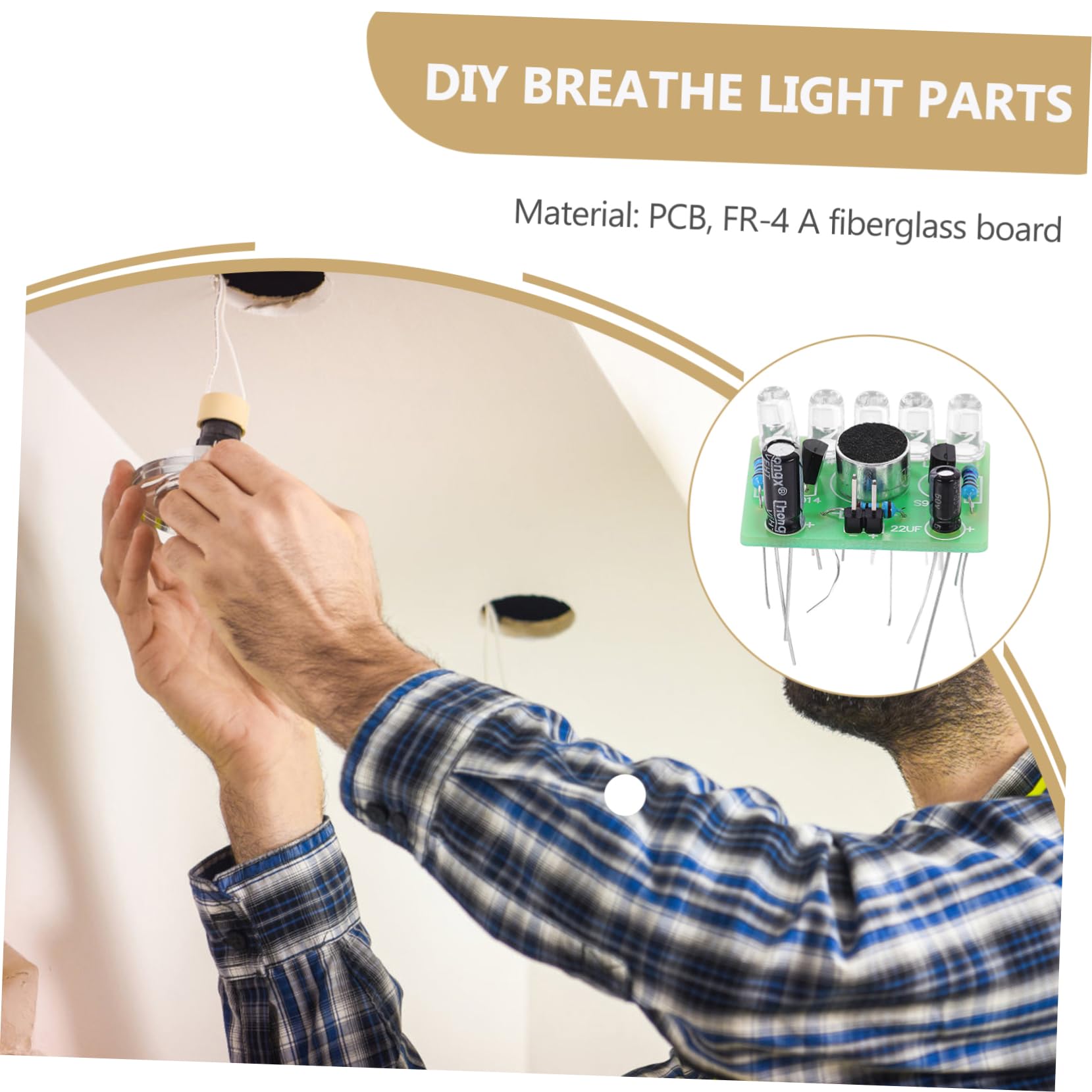 KICHOUSE Flashing Module Voice Activated Sound Reactive Lights Led PCB Material