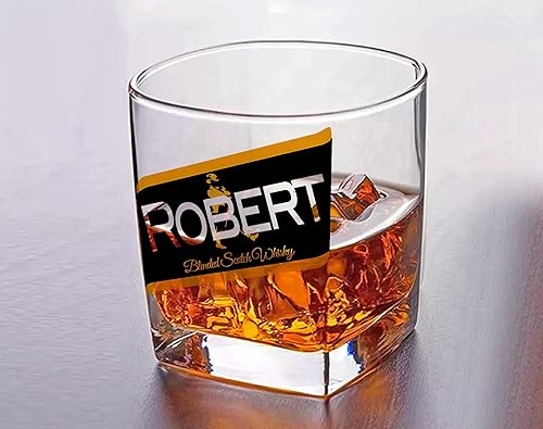 Miniatura 6 de Black Label Personalized Whiskey Glass Set, Custom Gift for Groomsman, Scotch Whisky Tumbler, Gift for him, Birthday Gift, Father's Day Gift