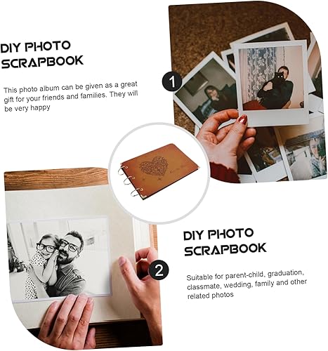 Miniatura 9 de ABOOFAN 1pc 30 Álbum de Fotos Libro de Visitas Conmemorativo Libro de Fotos de Gran Capacidad Libro de Diy Álbum de Invitados de Boda Libros de