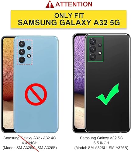 Miniatura 6 de Funda compatible con Samsung Galaxy A32, diseño de patrón estético de Feliz Navidad, protección de cuerpo completo a prueba de golpes para Samsung