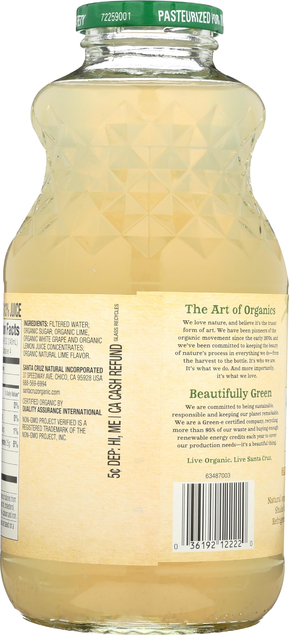 Santa Cruz Organic Limeade Juice, 32 fl oz (Pack of 1)