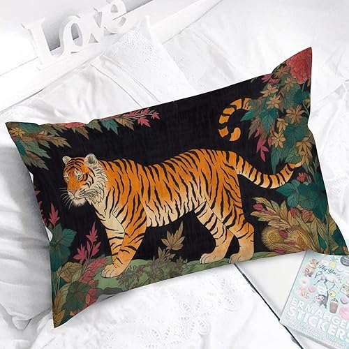 Vista 163 de ArogGeld Chinoiserie - Funda de cojín con estampado de leopardo y guepardo fucsia, con manchas de animales de vaca, color rosa oscuro, decoración