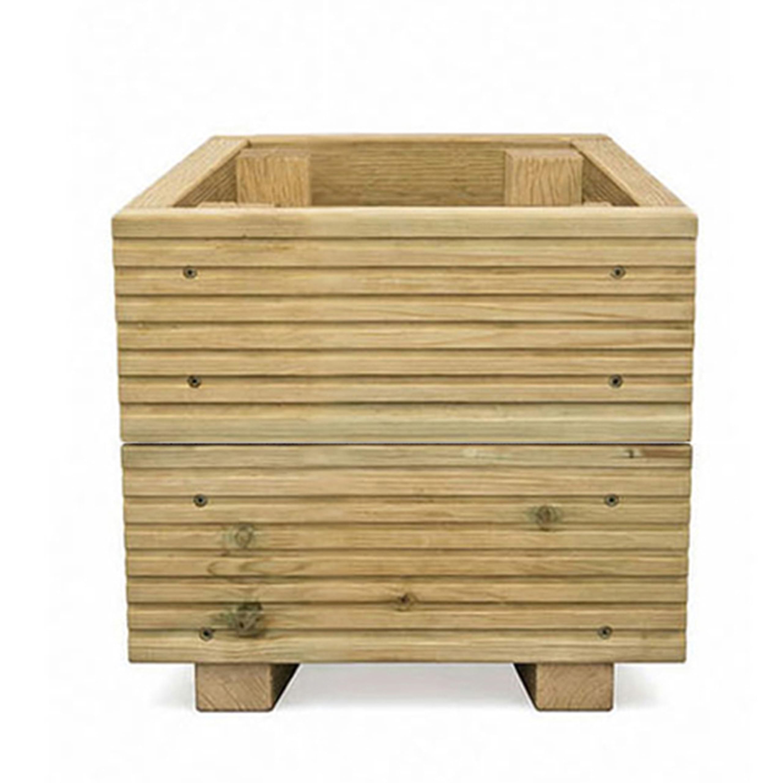 Cutncraft Designs Small Square Planter 35X35cm Square Wooden Planters For Garden – Planters Outdoor – Planter Box