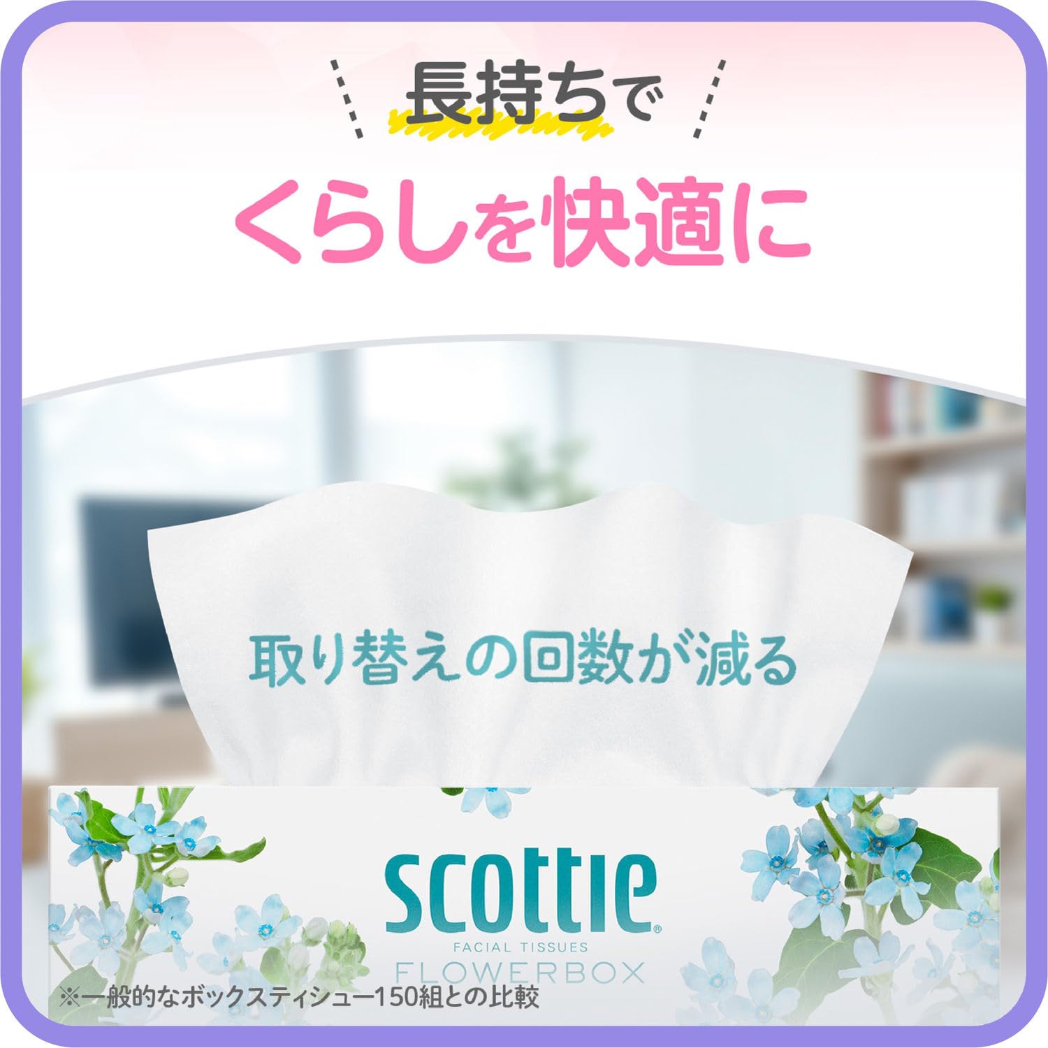 Amazon.co.jp: ティッシュ 長持ち 500枚(250組) 60箱 スコッティ