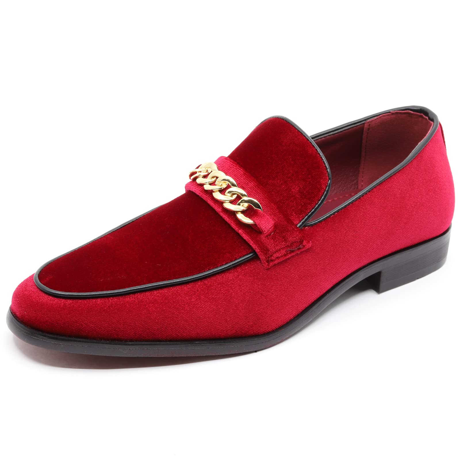 Men's Vintage Velvet Designer Classic Dress Tuxedo Smoking Slipper Loafer Slip On Shoes Arthur-02