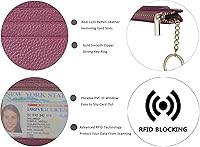 Vista 3 de Monedero delgado con bloqueo RFID, con bolsillo frontal para monedas, tarjetero, para mujer