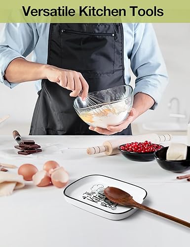 Miniatura 6 de Soporte para cuchara de tenedor de cerámica Utensilios de cocina This Kitchen Is Blessed adecuados para encimera o estufa, accesorio y regalo para