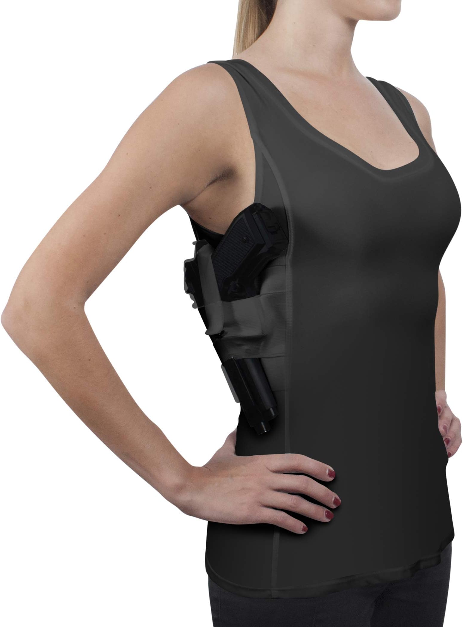 ConcealmentClothesWomen's Concealed Carry Holster Tank Top Compression Shirt
