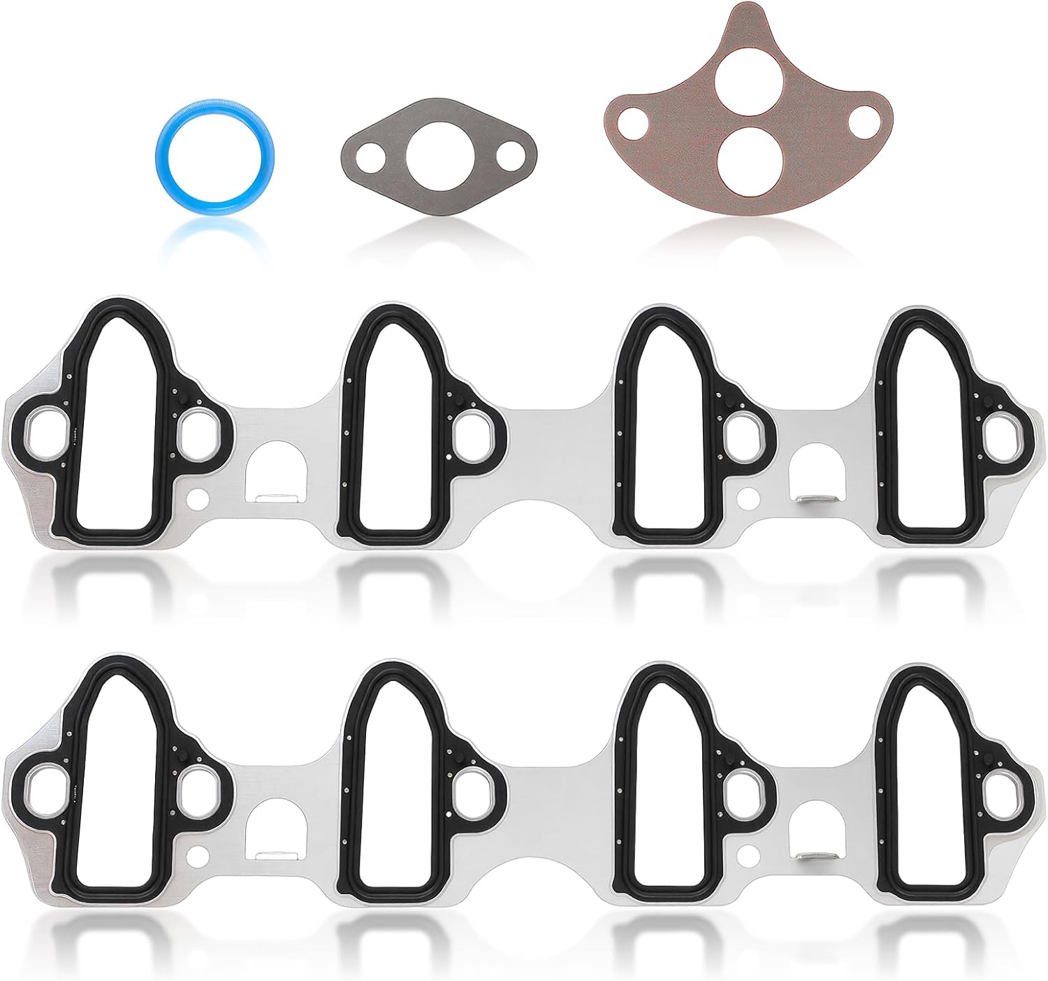 GoaMotors Intake Manifold Gasket Set Compatible with Chevy Silverado 5.3L Ls Ls2 Ls3 Ls6 Sierra Avalanche Escalade Yukon Tahoe Suburban, Replace MS98016T, MIS16340, 89060413