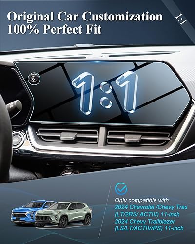 Miniatura 5 de BIBIBO Protector de pantalla para Chevy Trailblazer 2024 2025 para Chevrolet Trax (LT2RSACTIV) 2024 2025 y Chevrolet Trailblazer 2024+ pantalla de