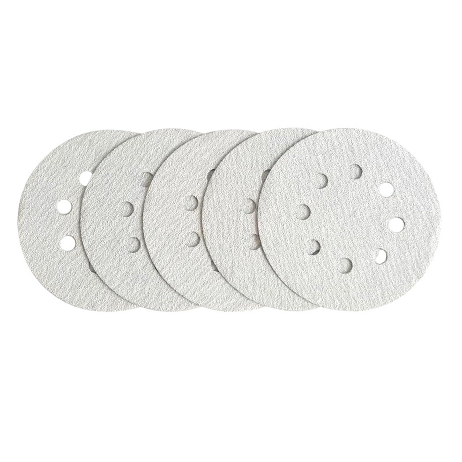Dischi Abrasivi 5 "8 Fori Floccaggio Pezzo di Carta Vetrata Rettificatrice Pneumatica Disco 125 MILLIMETRI Disegno Sabbia Autoadesiva(20PcsP80)