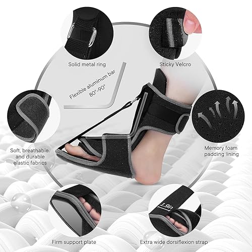 Miniatura 5 de Oyomutk Férula nocturna para fascitis soporte mejorado para fascitis plantar para aliviar el dolor de pies por fascitis plantar tendinitis de