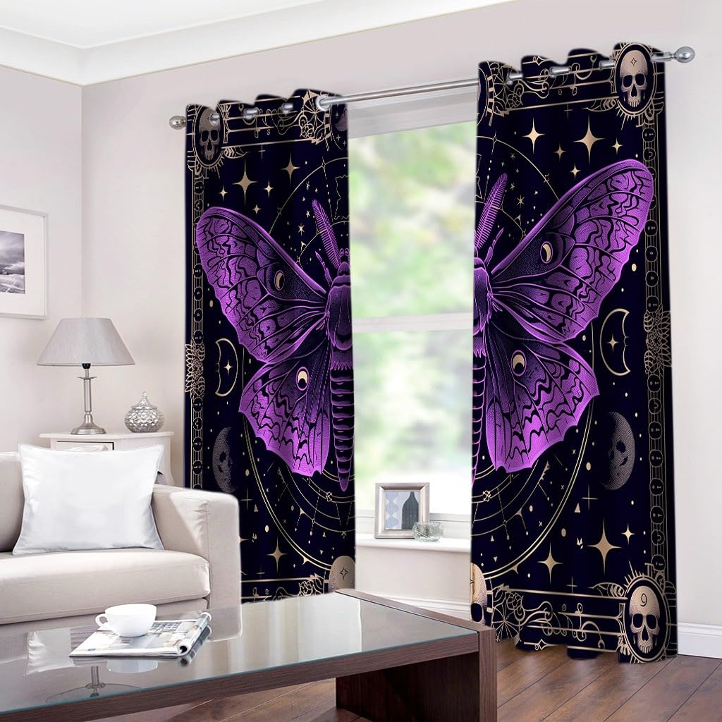 Rideaux thermiques à oeillets style gothique occultant pour chambre