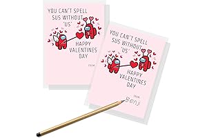 Among Us Valentine's Pack: 30 Pack of Fun & Heartfelt Valentine's Day Cards