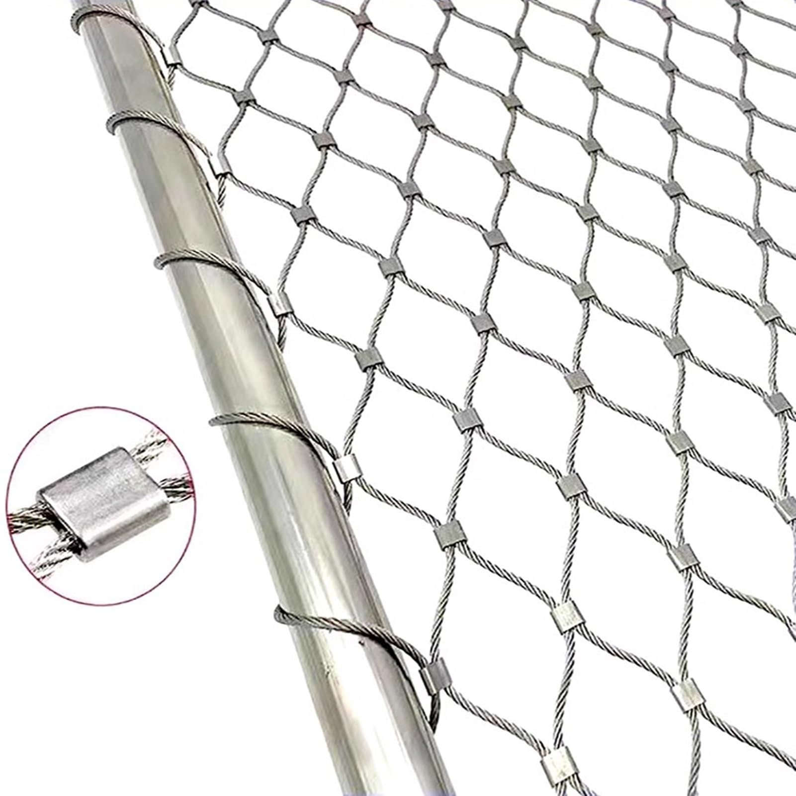 Red de malla de alambre flexible para seguridad al aire libre y protección de límites