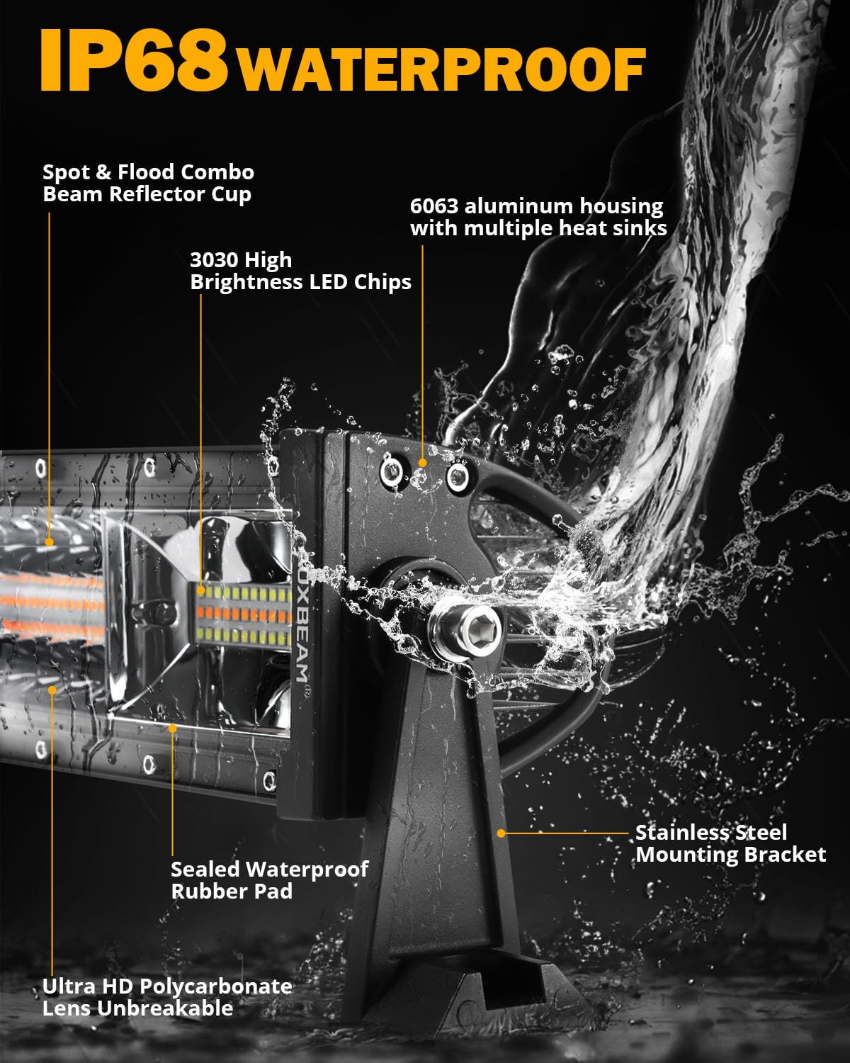 Amazon.co.jp: Auxbeam LEDライトバー ストレート 42インチ 配線