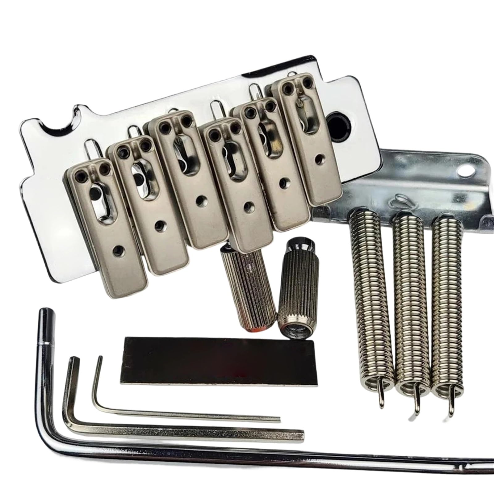 Mostek Gitarowy 2 Punktowy Mostek Double Swing Do Gitary Elektrycznej Tremolo Chromowany Srebrny