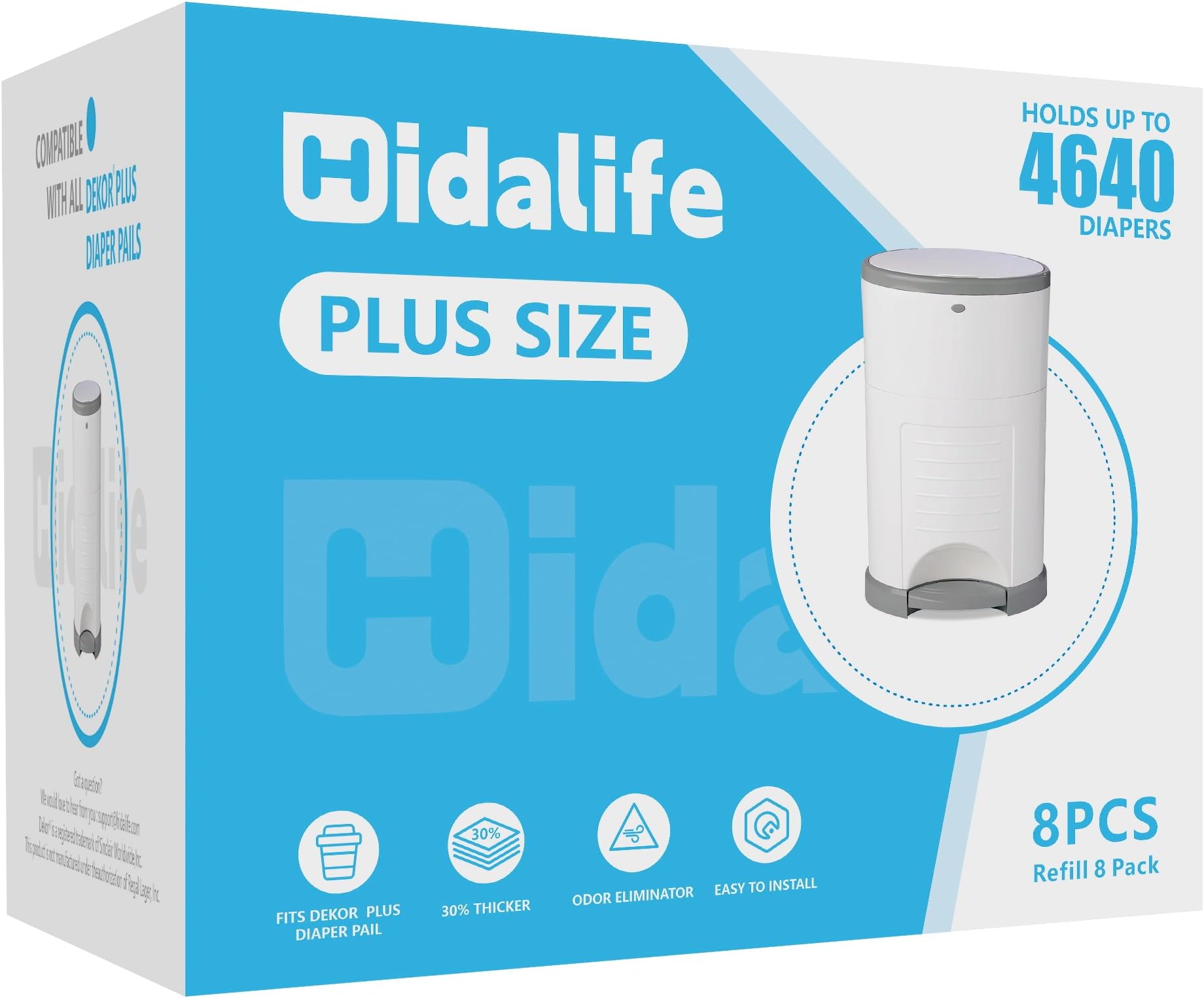HIDALIFE Refills Compatible with Dekor Plus Diaper Pails