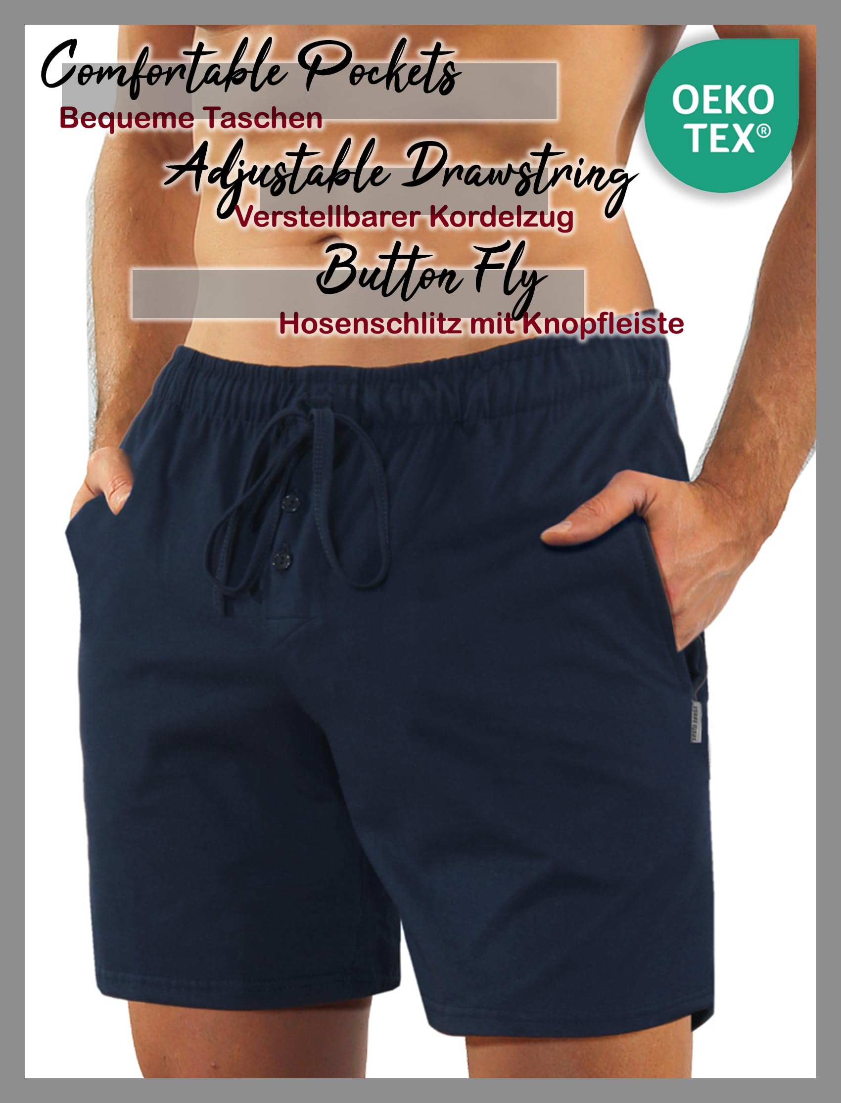 Sesto Senso Pijama Hombre Corto Algodon Verano Manga Corta Pantalon Corto