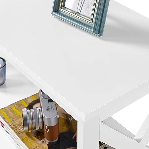 Miniatura 14 de Yaheetech Soportes de televisión y centros de entretenimiento con estante de almacenamiento de 3 niveles para sala de estar, color negro Negro