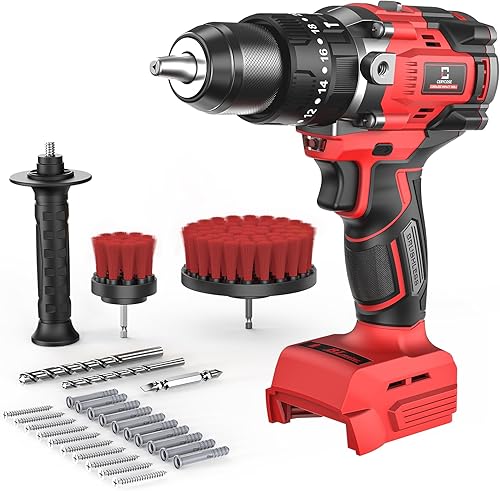 Juego de taladro inalámbrico para batería Milwaukee de 18 V, taladro inalámbrico compacto de 792 pulgadas-libras, brocas de destornilladortaladro de