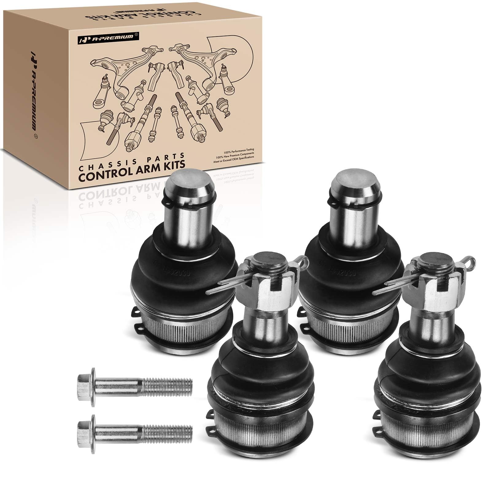 Amazon.com: A-Premium Set of 4, Front Upper & Lower Ball Joint Kit
