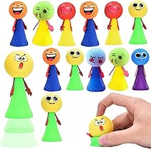 SNAPTRON 6Pcs Jumping Toys for Kids Birthday Return Gifts - Emoji Jump Toy Set for Boys & Girls, Multicolor, Age 2+