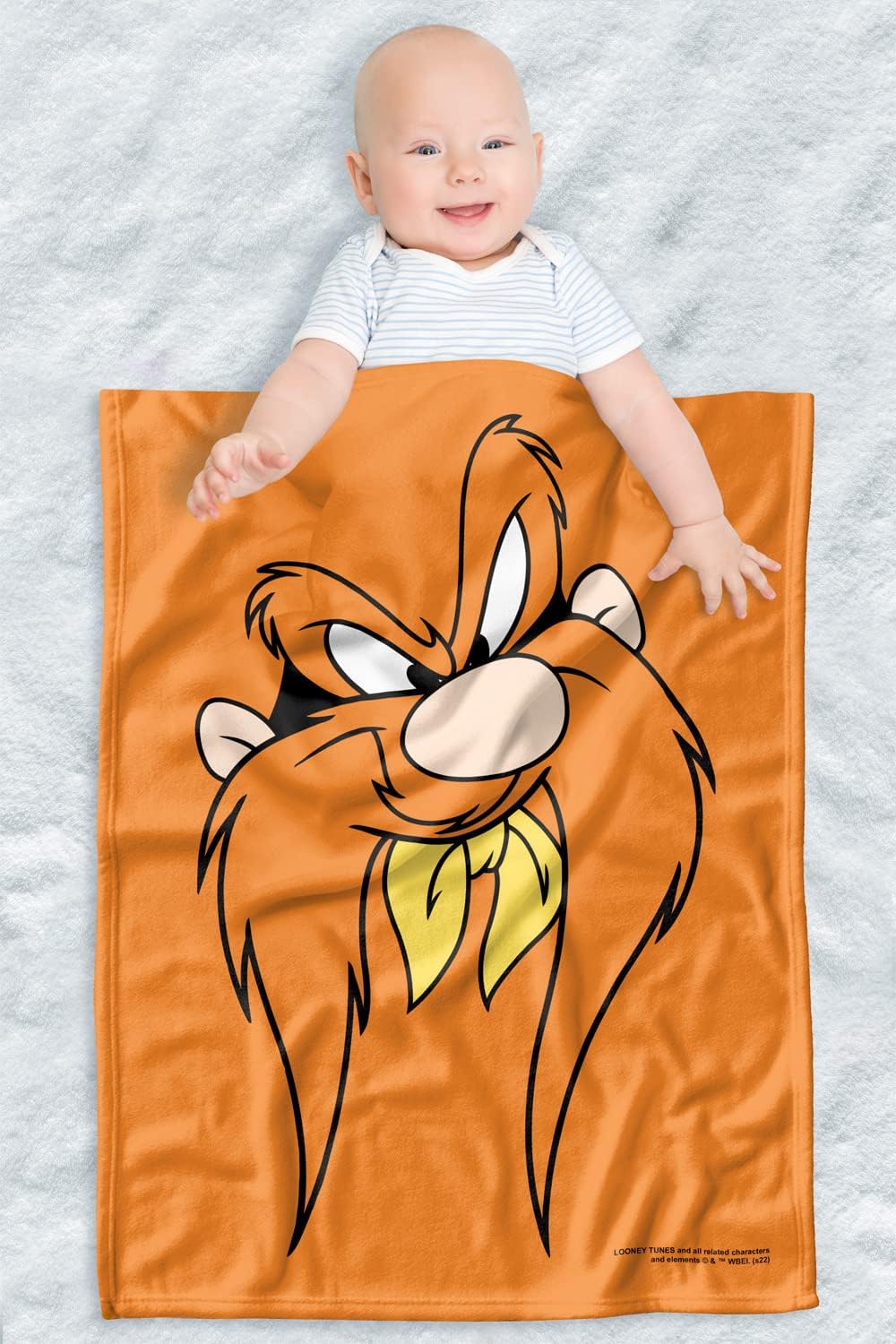 LOGOVISION Looney Tunes Lightweight Baby Blanket, 30"X40", Taz Face Unisex for Infants Girls & Boys