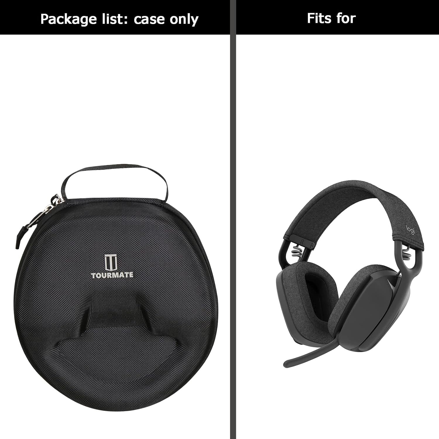 Hard Travel Case for Logitech Zone Vibe 100/125 Wireless Ear Headphones, Protective Carrying Storage Case - Tourmate(only case) - Image 6
