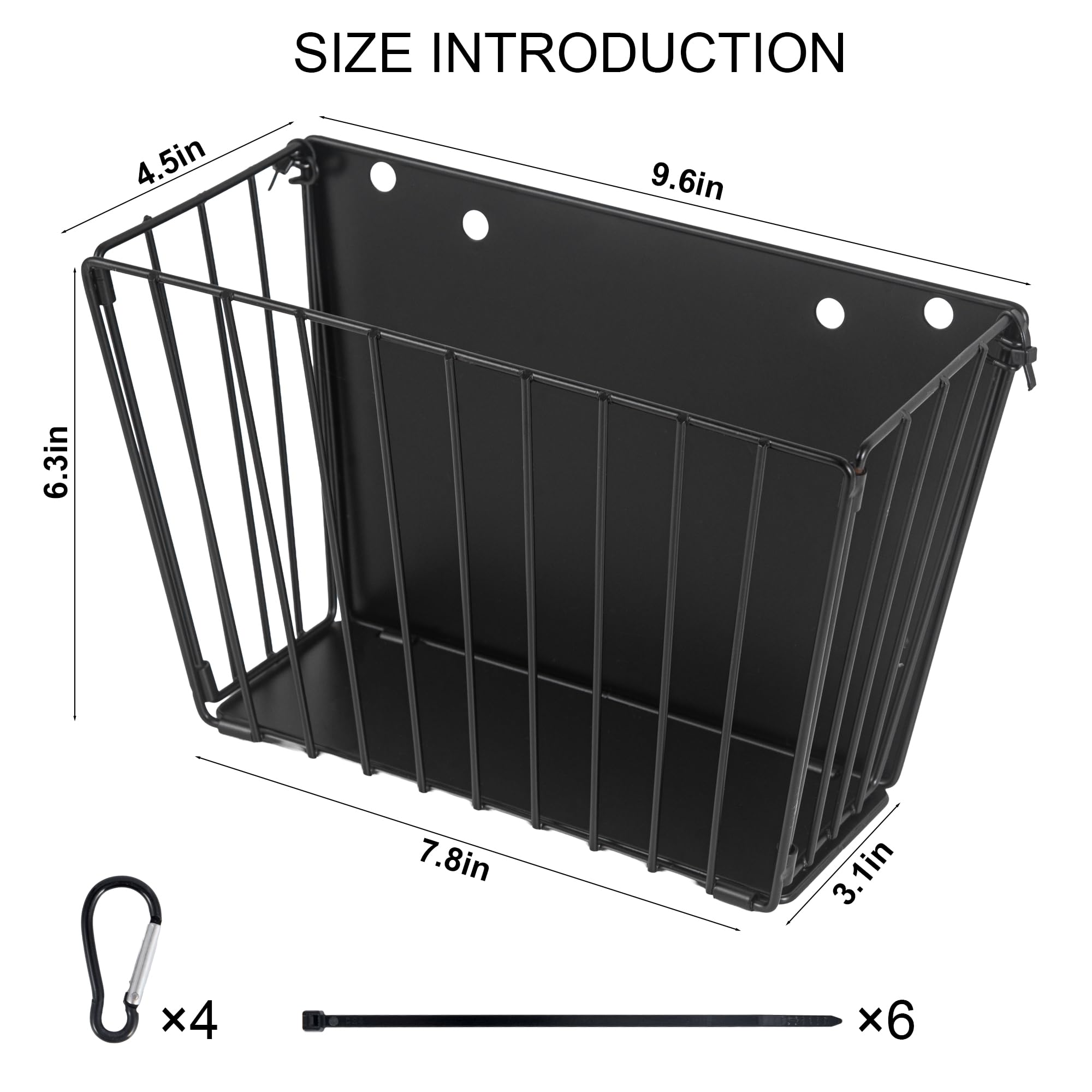 Rabbit Hay Feeder, with Heavy-Duty Metal Frame， Hay Holder for Rabbits - for Rabbits， Bunny, Guinea Pigs, Chinchillas， 9.6x4.5x6.3 inch - image 2