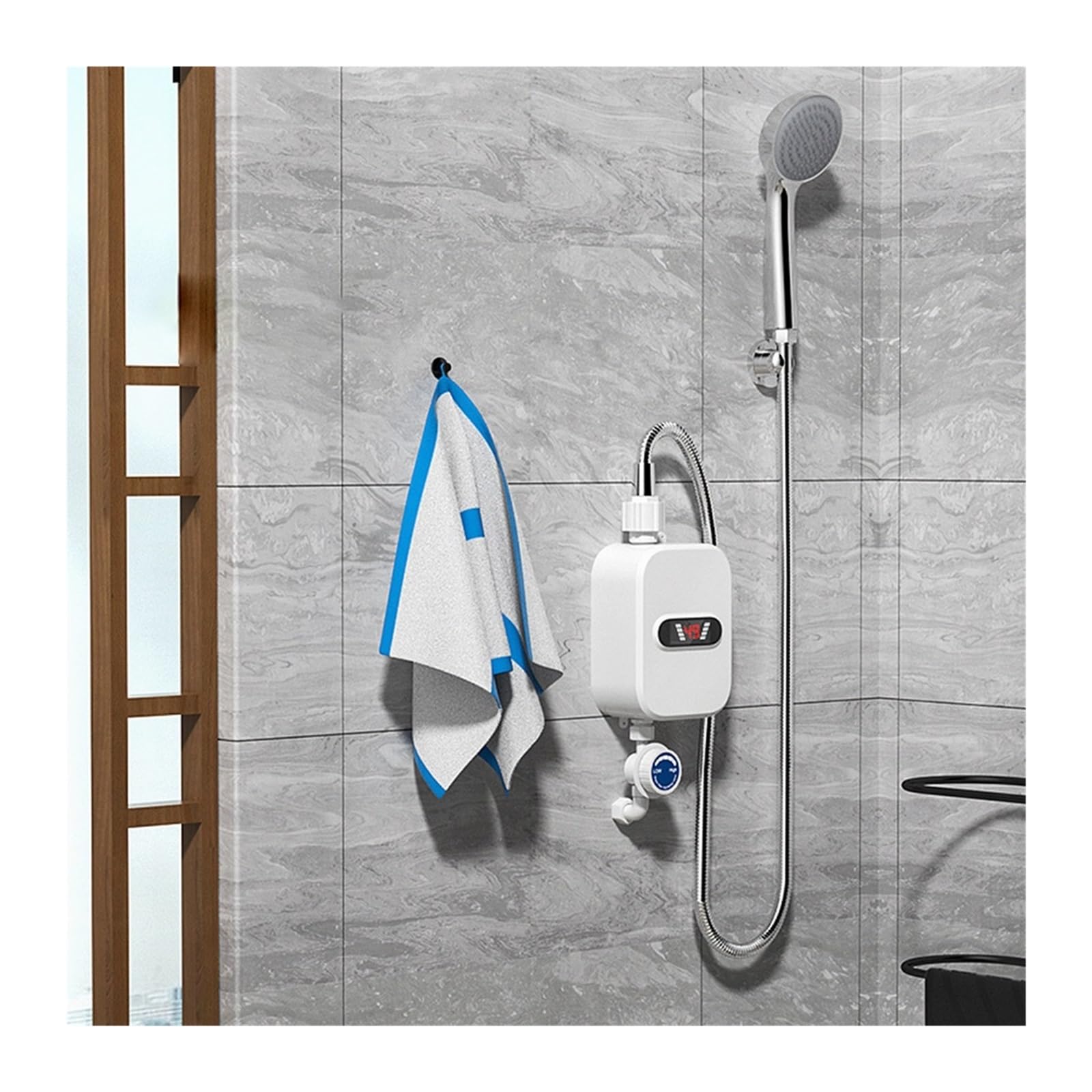 Calentadores de piscina, Calentador De Agua Instantáneo De Acero Inoxidable 304, Aspersor De Apagado Automático, Calentador De Agua, Aspersor Impermeable LCD Digital