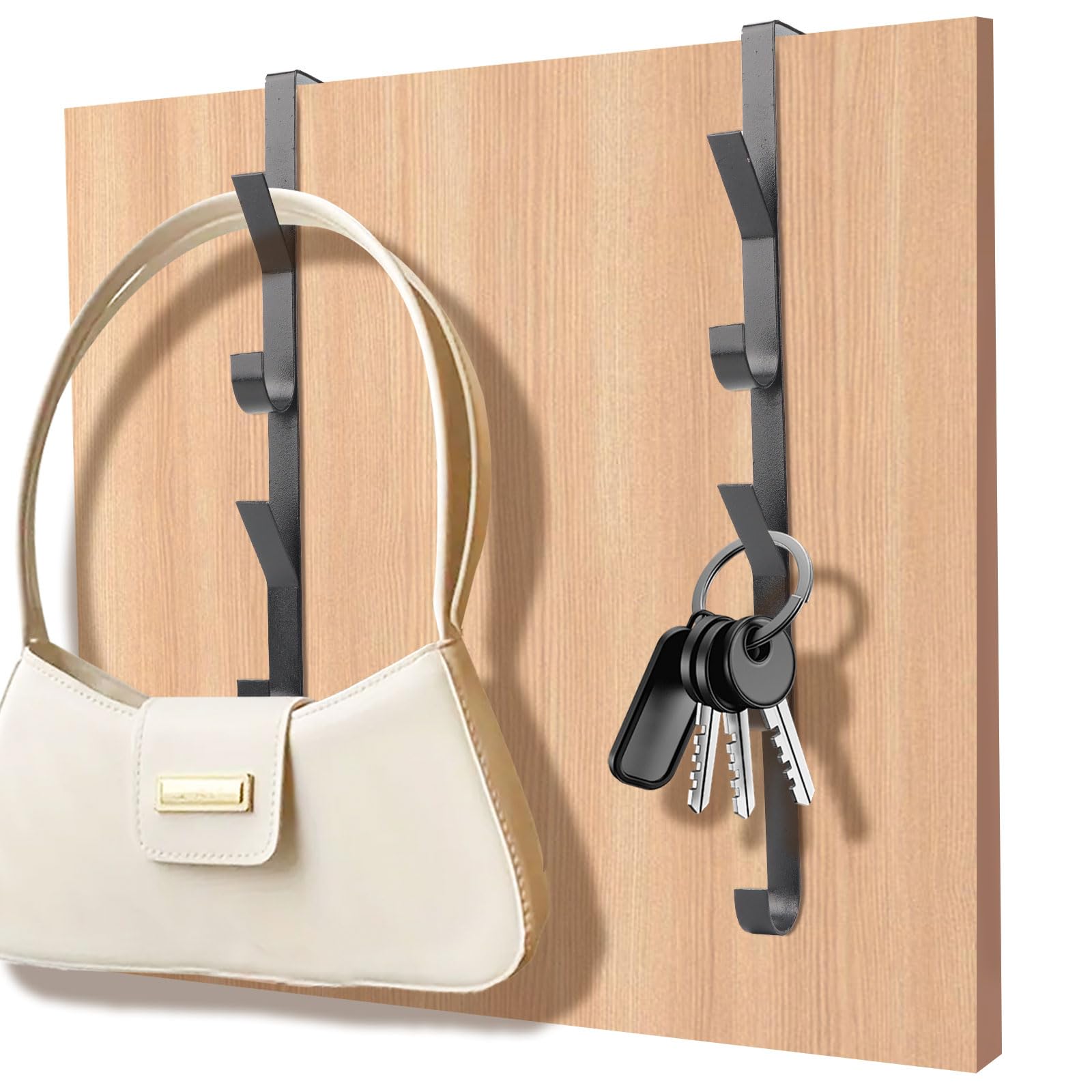 RoyalChic Türhaken, 2 Stück x 5 Haken Türgarderobe zum Einhä