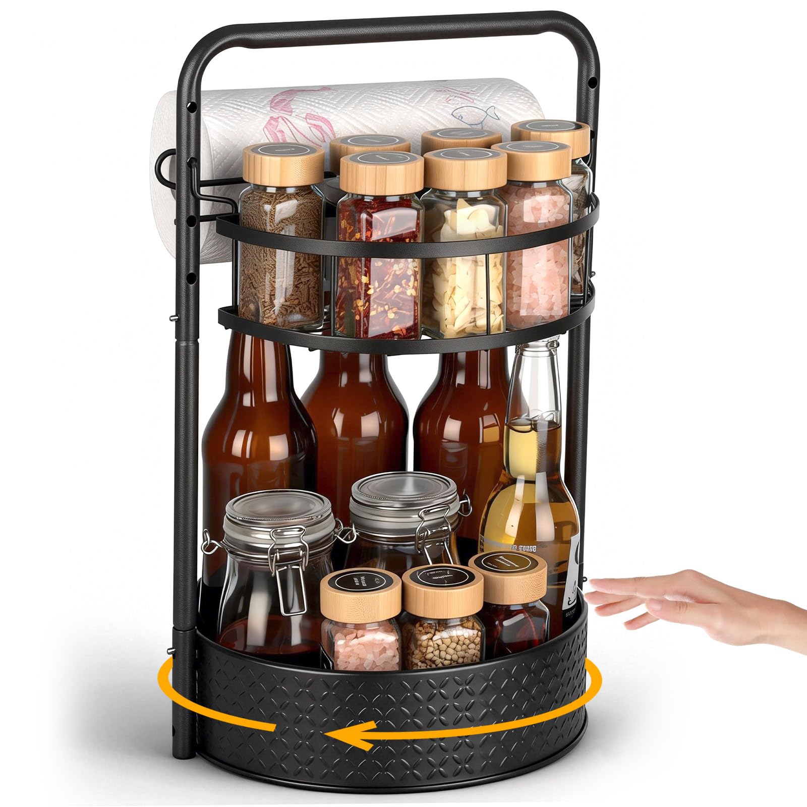 Organizador Lazy Susan de 2 niveles Romon para mantener tu cocina siempre en perfecto orden