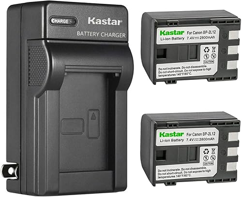 Kastar Paquete de 2 baterías y cargador de pared AC de repuesto para Canon VIXIA HF R11, VIXIA HG10, VIXIA HV20, VIXIA HV30, VIXIA HV40, ZR100,
