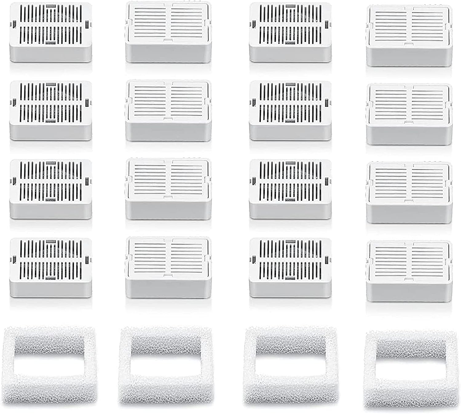 Cepheus 16 Pack Cat Water Fountain Filter with 4 Foam