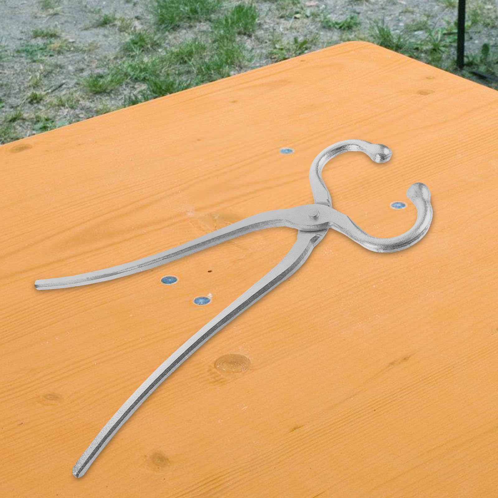 BESPORTBLE Pinza per Anello Naso Bovini in Acciaio Strumento di Legatura e Trazione Accessorio per Bestiame per Mucche in Allevamenti Esterni
