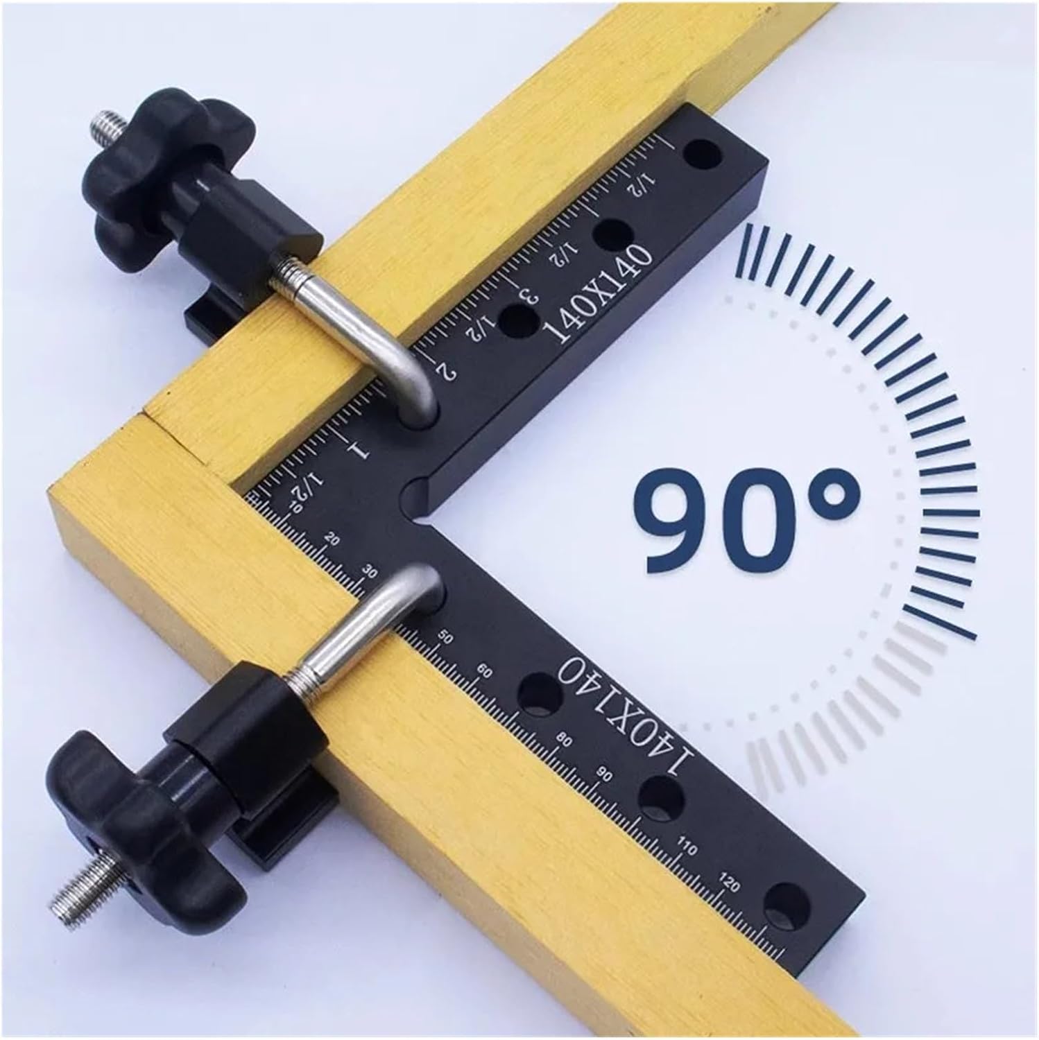 Woodworking Puzzle Fixed Square Ruler, L, Aluminum Alloy Right Angle Positioning,Practicality