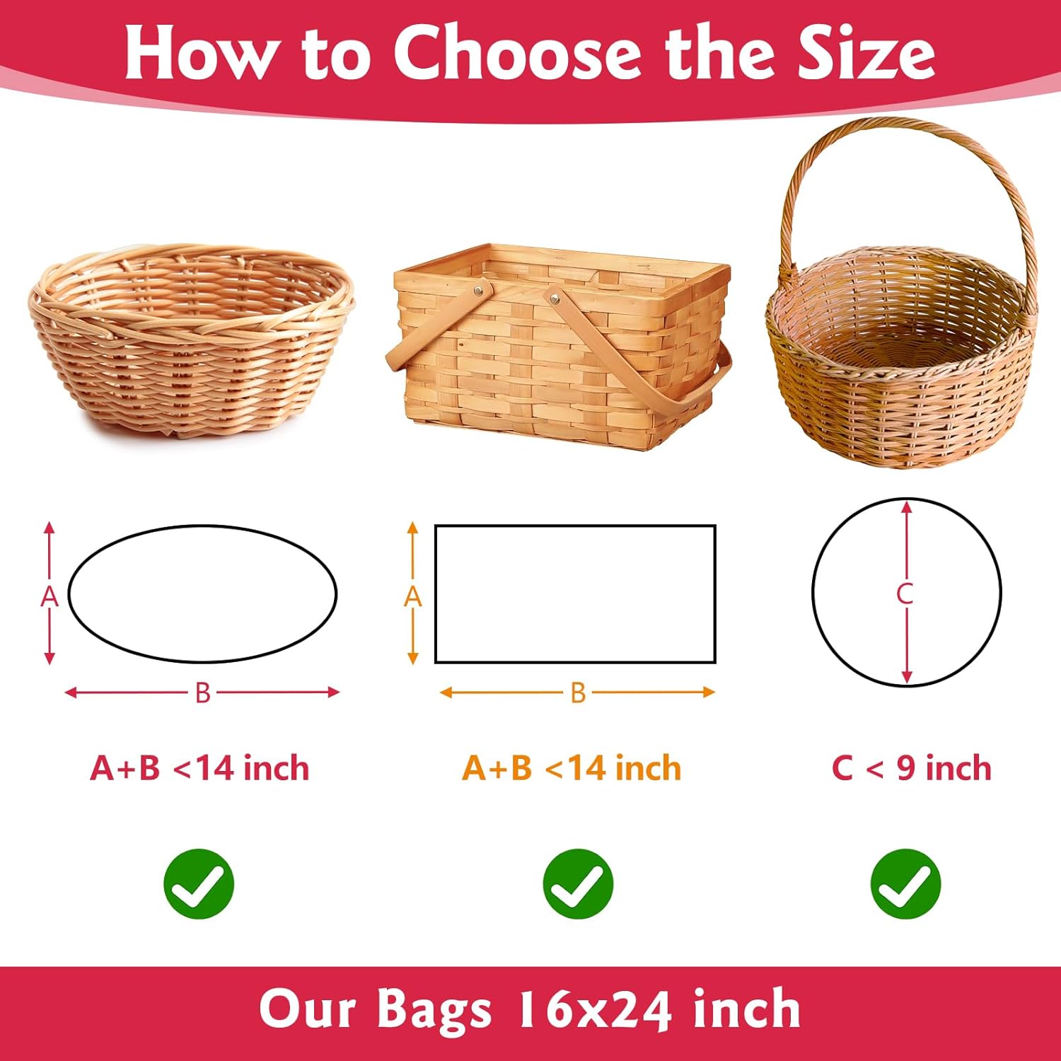 12 PCS Clear Cellophane Gift Bags 16x24 Inch Easter Cellophane Wrap with 12 Pull Bows for Baby Shower Easter Gift Baskets Birthday 2.5 Mil Thick - Image 5