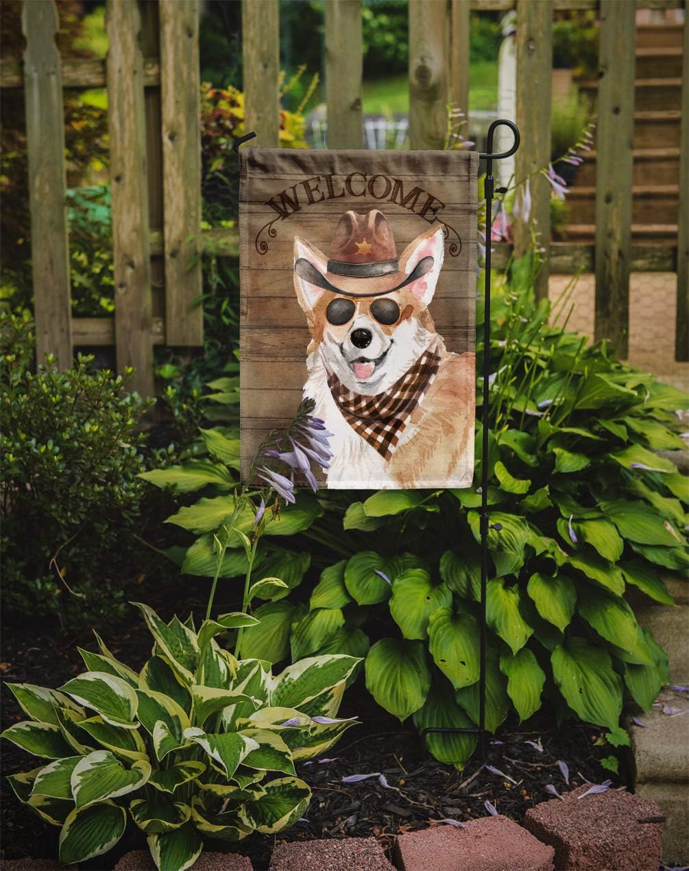 Caroline's Treasures CK6310GF Corgi Country Dog Garden Flag Mailbox Flag Decorative Yard Flag Banner Outside Patio Artwork Yard Flower Beds, Garden Size, Multicolor