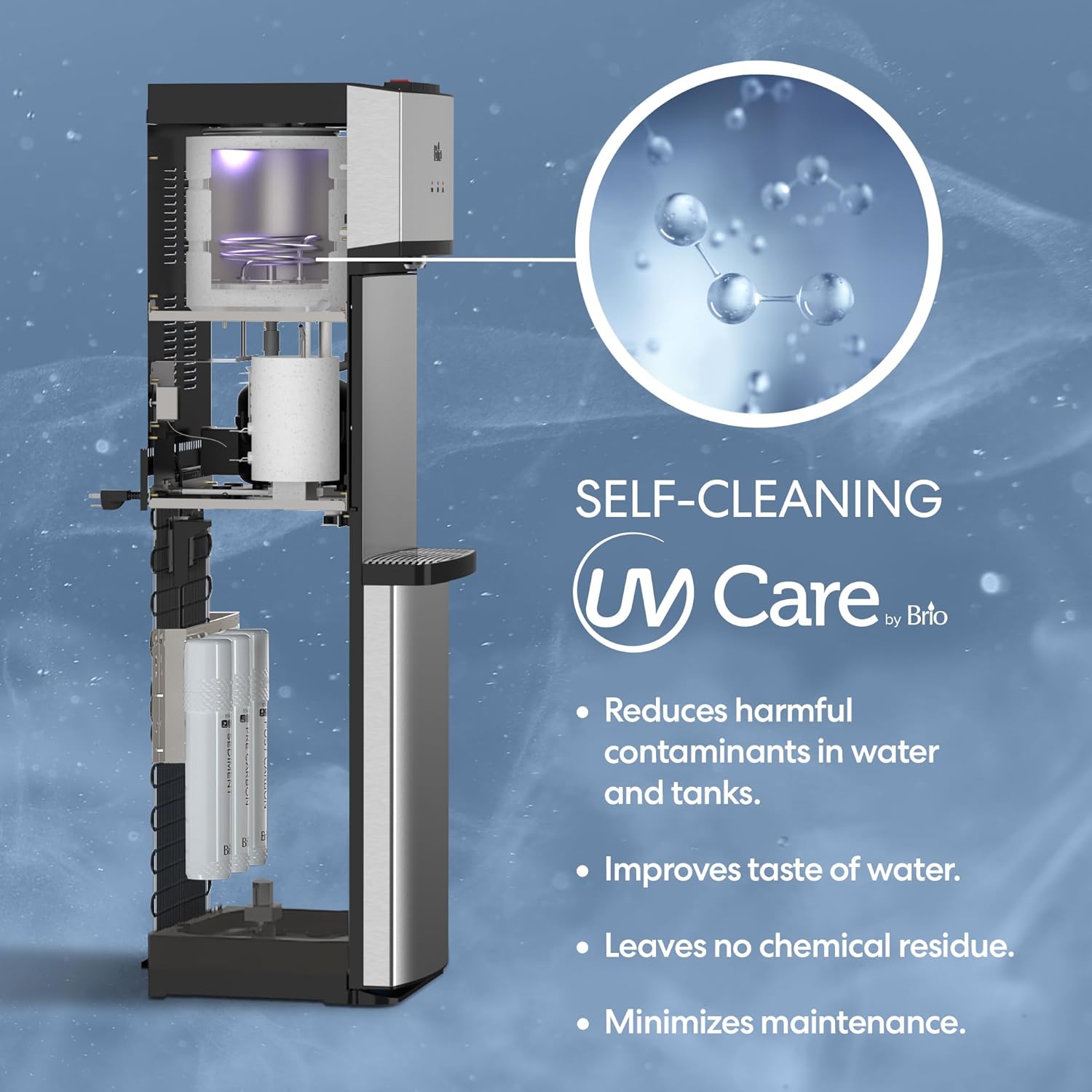 Water Cooler Dispenser, Stainless Steel